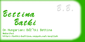 bettina batki business card